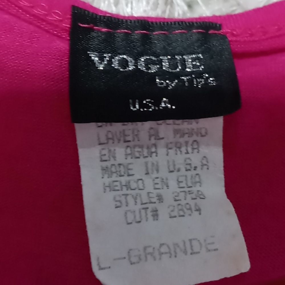 Fuschia draped top L - Picture 2 of 5